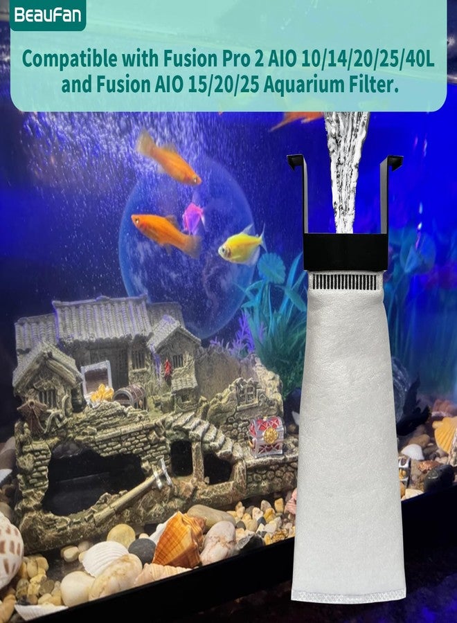 beaufan 2 Pack 200 Micron Filter Bags Compatible with Innovative Marine Fusion Pro 2 AIO Serise & Fusion AIO 15/20/25 Desktop Aquarium - Image 3